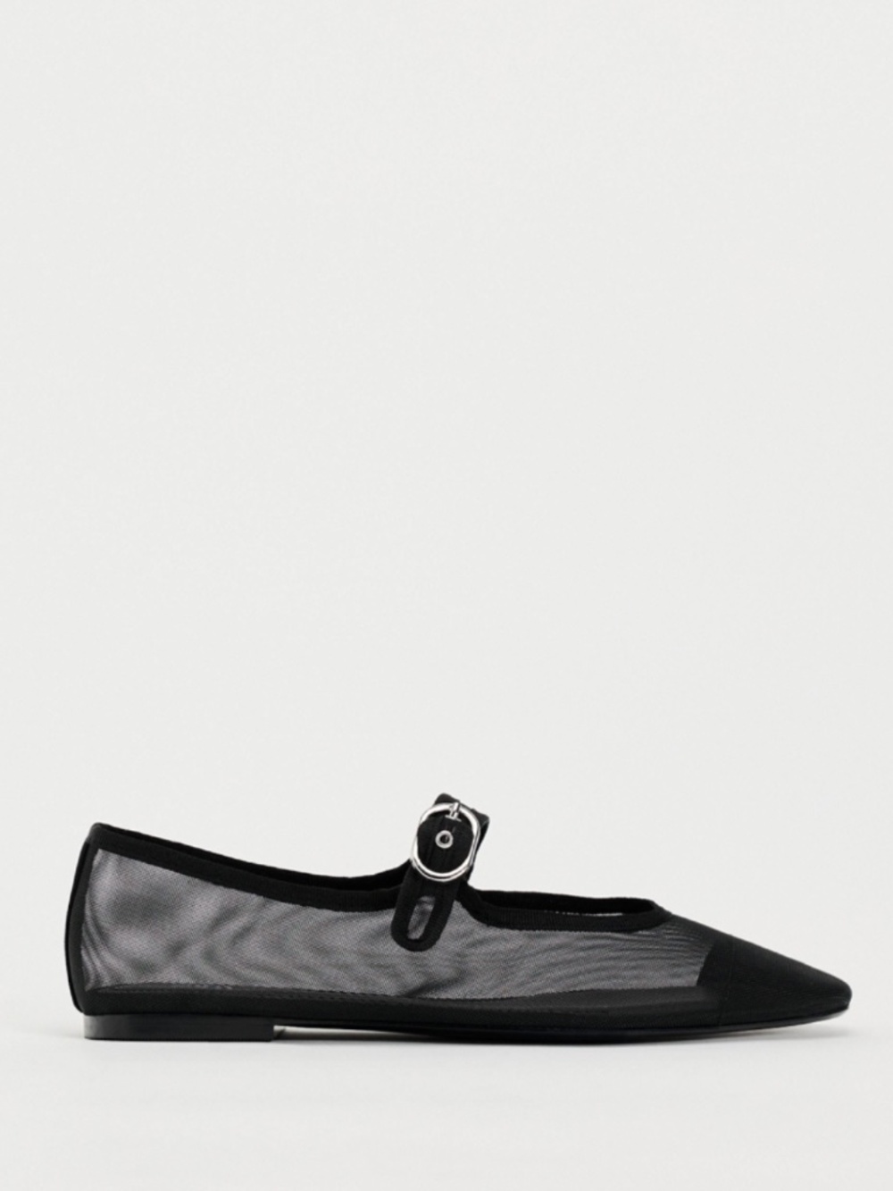 Zara mesh mary Jane ballet flats
